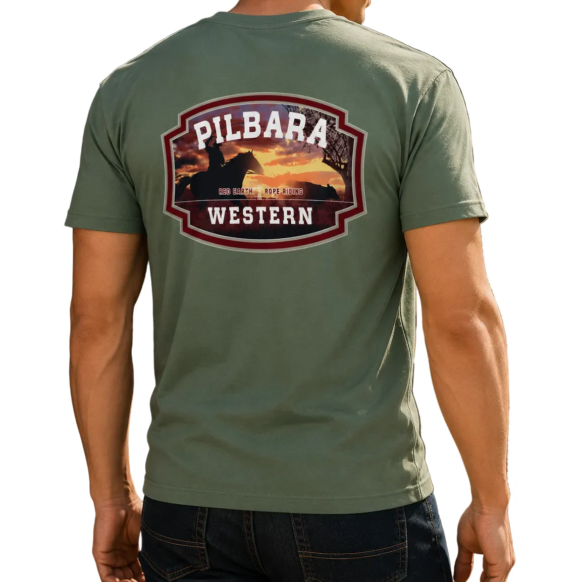 Ritemate Mens Pilbara Rope Riding S/S Tee (RMTC031) Kashmir