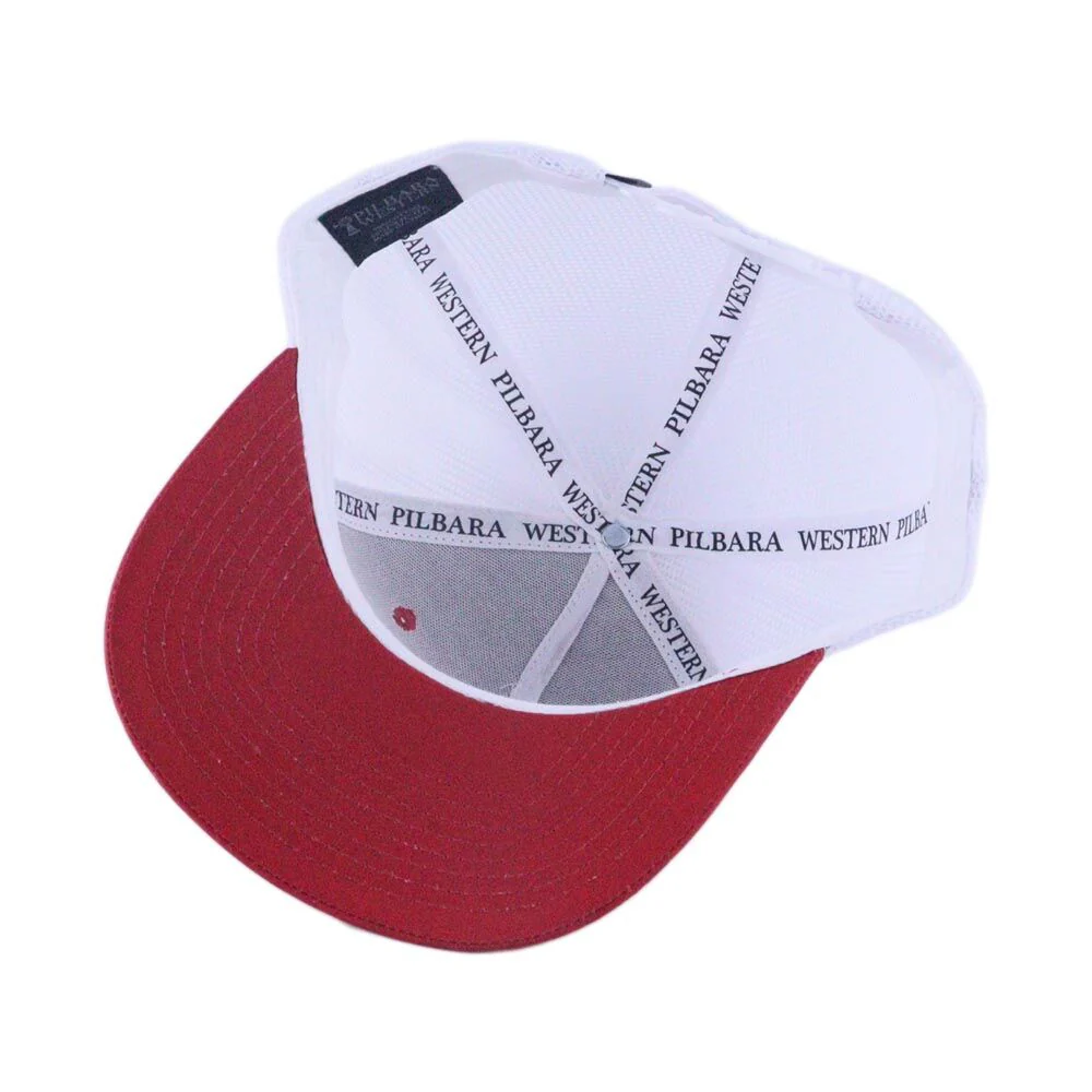 Ritemate Unisex Pilbara Established Trucker Cap (RMTC001) Rust Red/White OSFM - Image 4