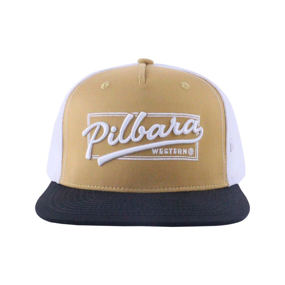 Ritemate Unisex Pilbara Game Day Trucker Cap (RMTC004) Whiskey/White OSFM