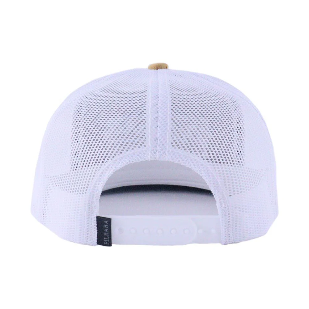Ritemate Unisex Pilbara Game Day Trucker Cap (RMTC004) Whiskey/White OSFM - Image 2