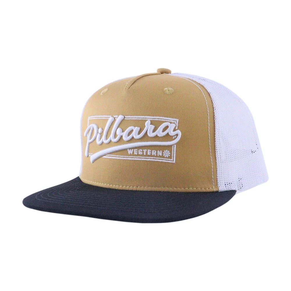 Ritemate Unisex Pilbara Game Day Trucker Cap (RMTC004) Whiskey/White OSFM - Image 3
