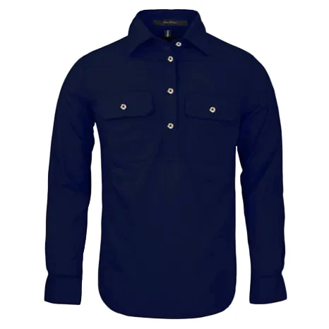 Ritemate Womens Pilbara Closed Front Shirt (RM300CF) French Navy