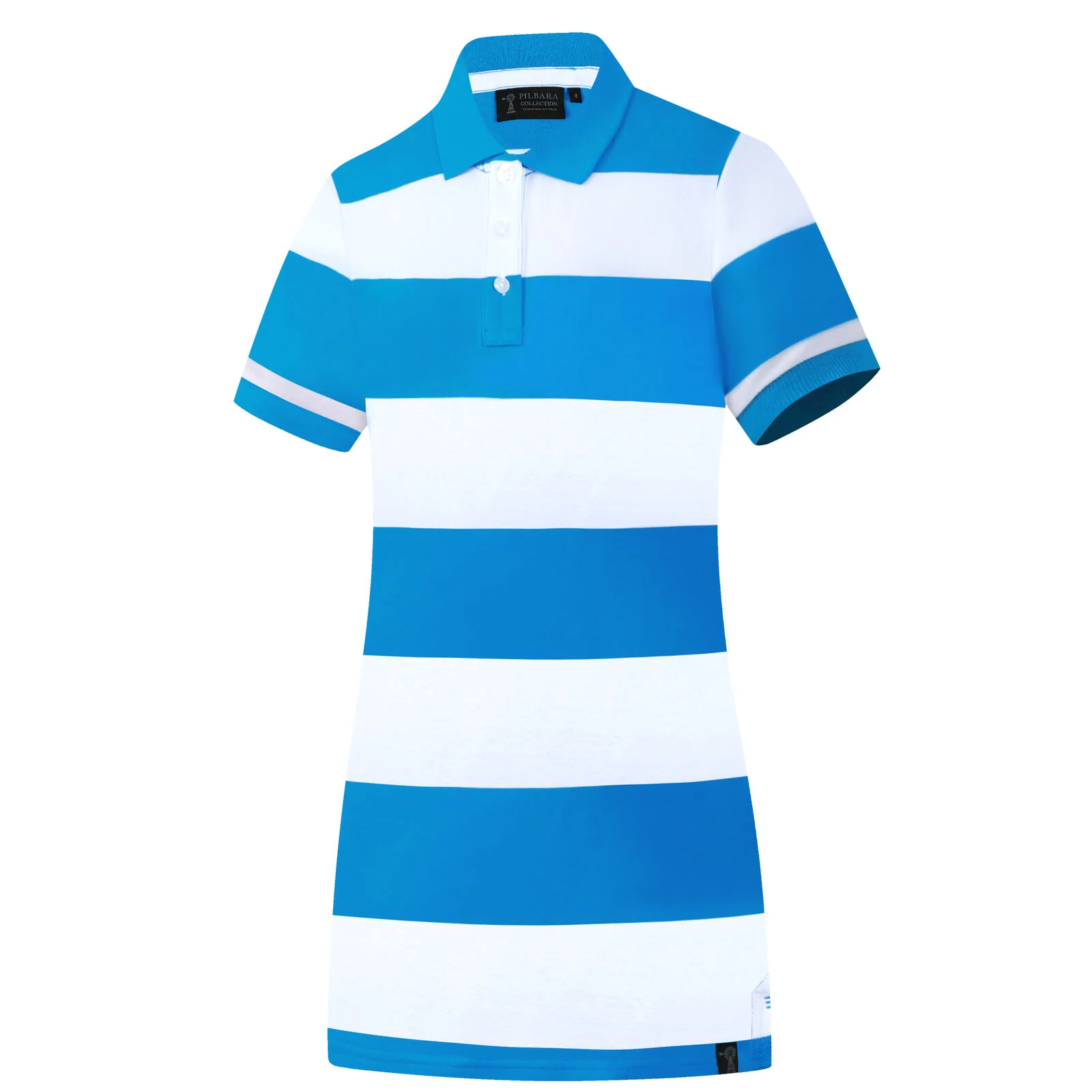 Ritemate Womens Pilbara Madeline Classic Polo Dress (RMPC130) Cornflower/White - Image 10
