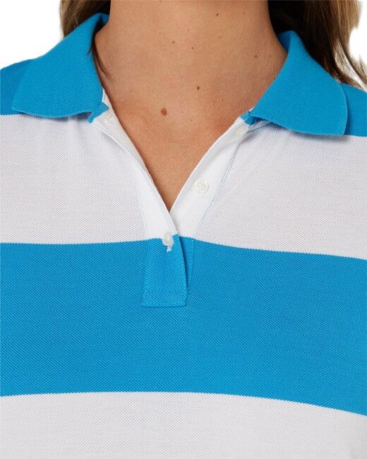 Ritemate Womens Pilbara Madeline Classic Polo Dress (RMPC130) Cornflower/White - Image 2