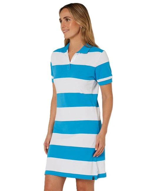 Ritemate Womens Pilbara Madeline Classic Polo Dress (RMPC130) Cornflower/White - Image 4