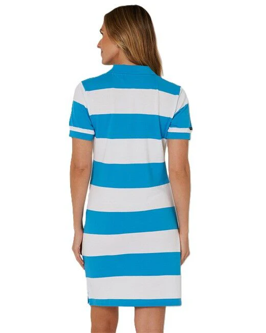 Ritemate Womens Pilbara Madeline Classic Polo Dress (RMPC130) Cornflower/White - Image 7