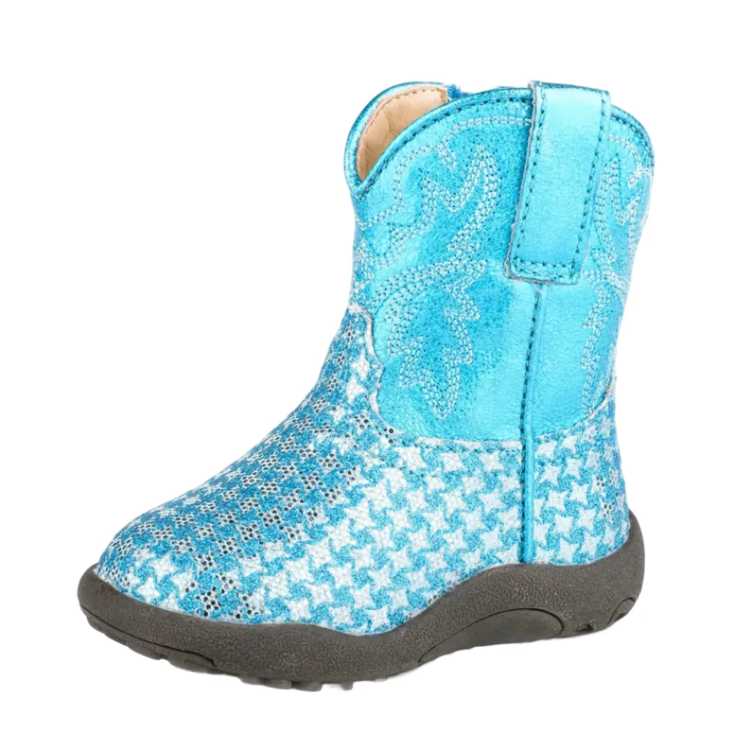 Roper Infants Cowbaby Glitter Gleam Western Boots (16901497) Blue
