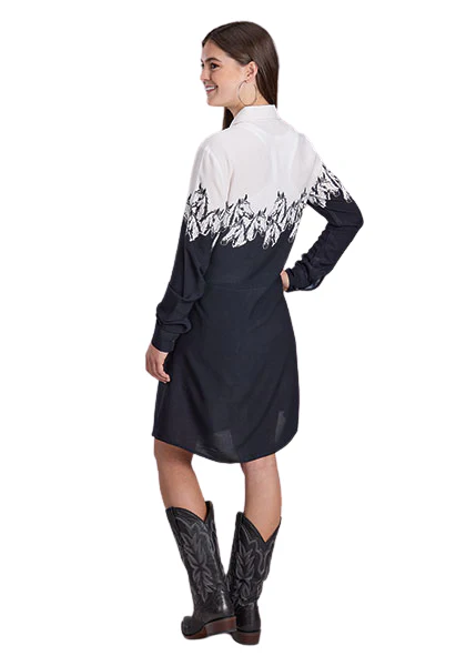 Roper Womens Five Star Collection L/S Dress (57590090) Print Black [SD] - Image 2