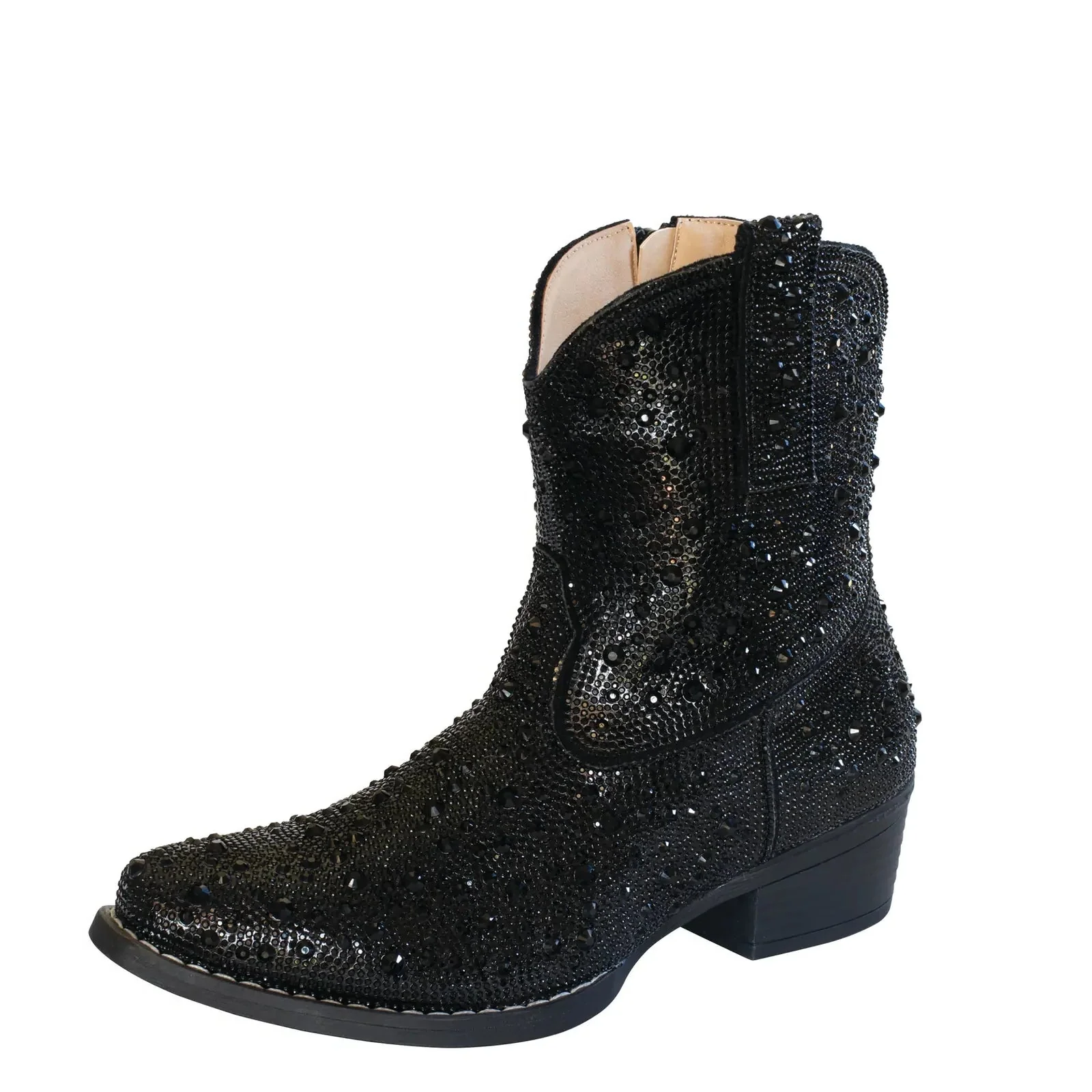 Roper Womens Shay Jewells Western Boots (21567635) Black Diamonties