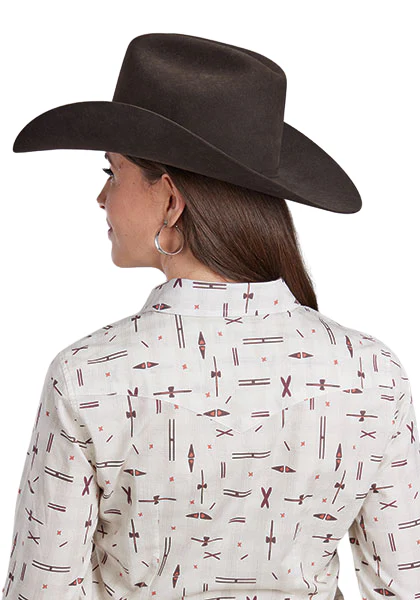 Roper Womens Vintage Collection L/S Shirt (50486202) Print Brown [SD] - Image 2