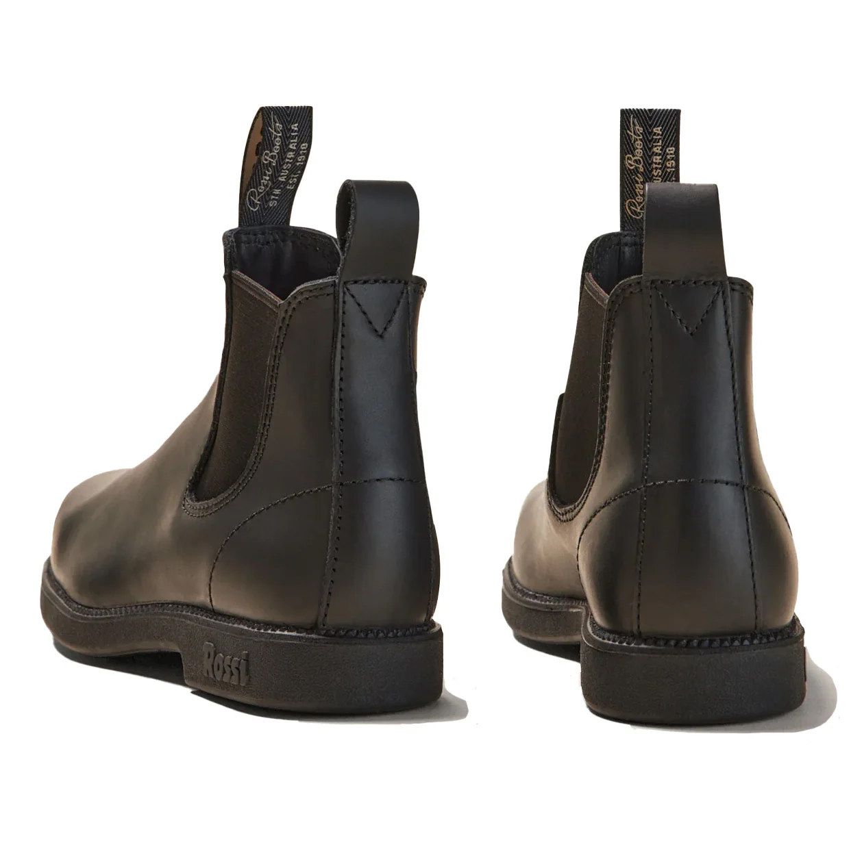 Rossi Boots Unisex Booma Elastic Sided Boots (607BLK) Black - Image 3