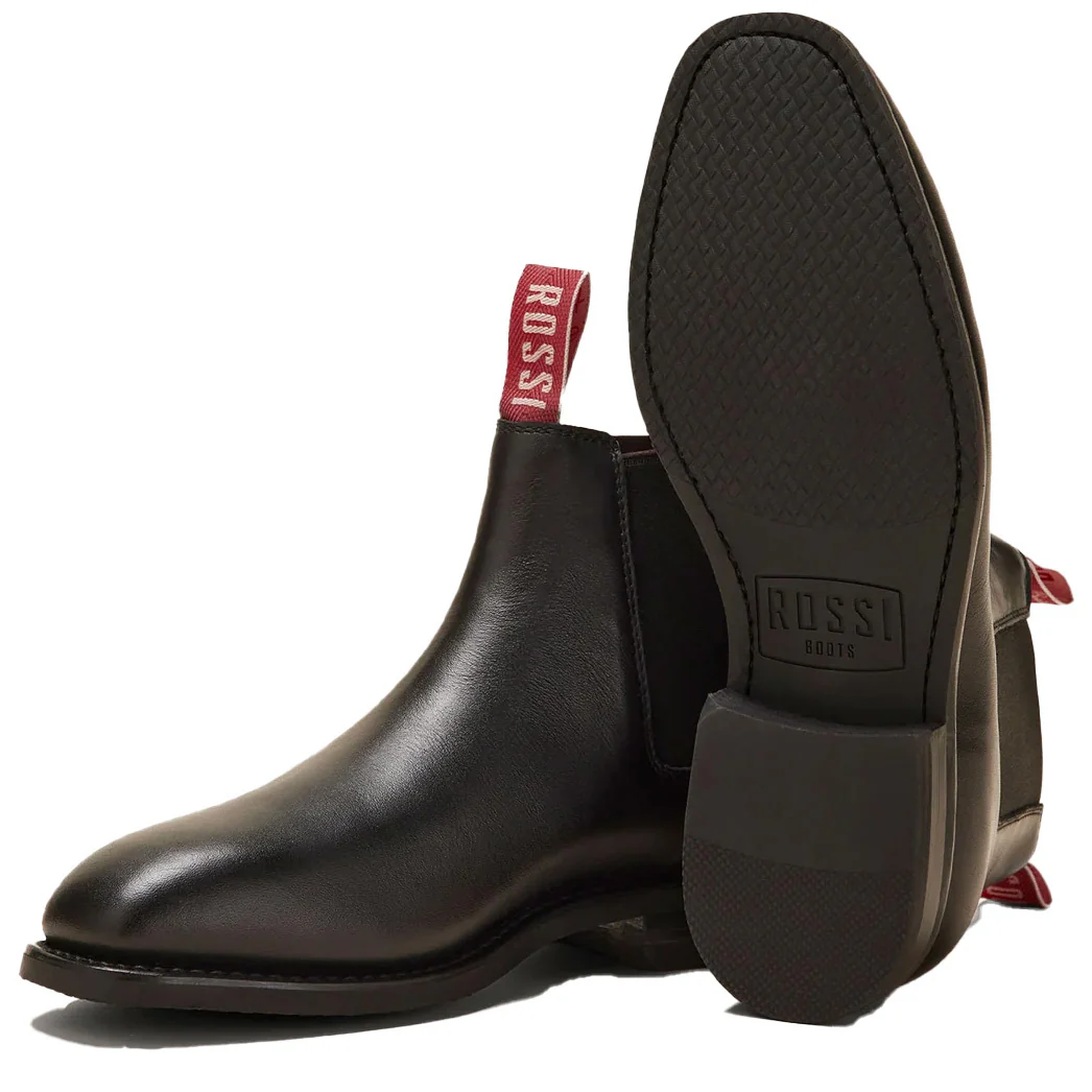 Rossi Boots Unisex Colt Chelsea Boots (503BLK) Black - Image 4