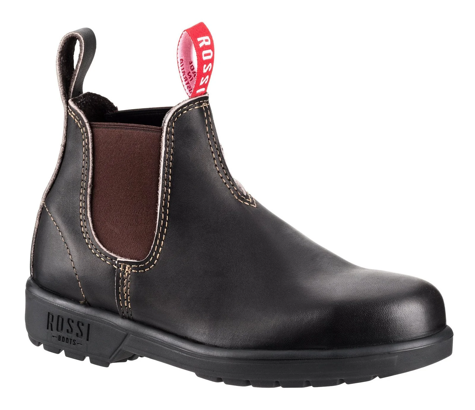 Rossi Mens Trojan Elastic Sided Safety Boots (700) Claret - Image 20