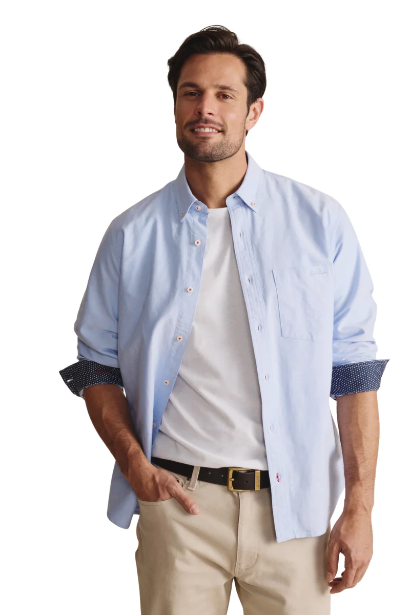S.Kidman Mens Aberdeen Full Button L/S Dress Shirt (1SHM00001) Pale Blue