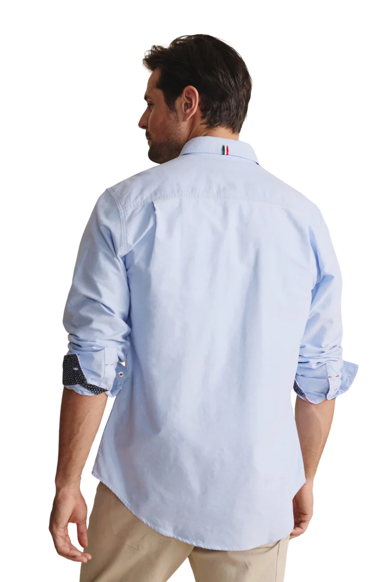 S.Kidman Mens Aberdeen Full Button L/S Dress Shirt (1SHM00001) Pale Blue - Image 4