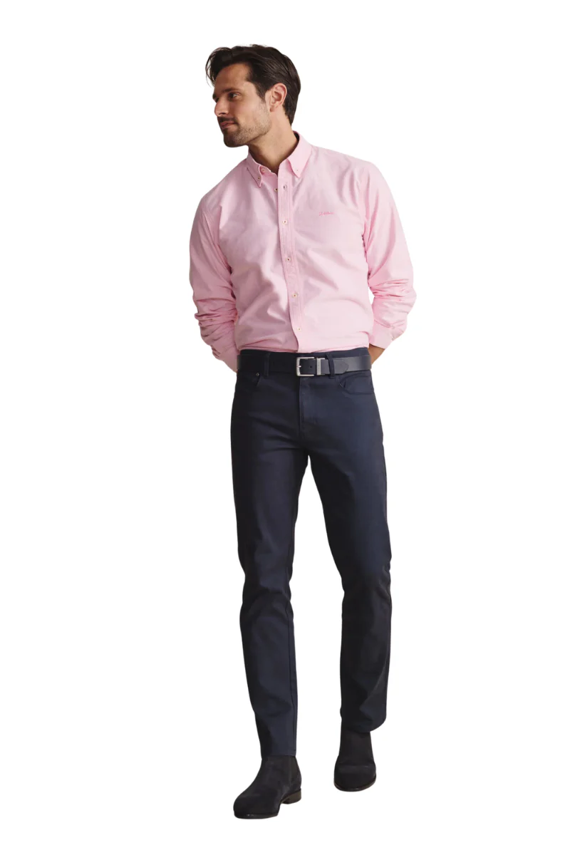 S.Kidman Mens Aberdeen Full Button L/S Dress Shirt (1SHM00001) Pale Pink - Image 5