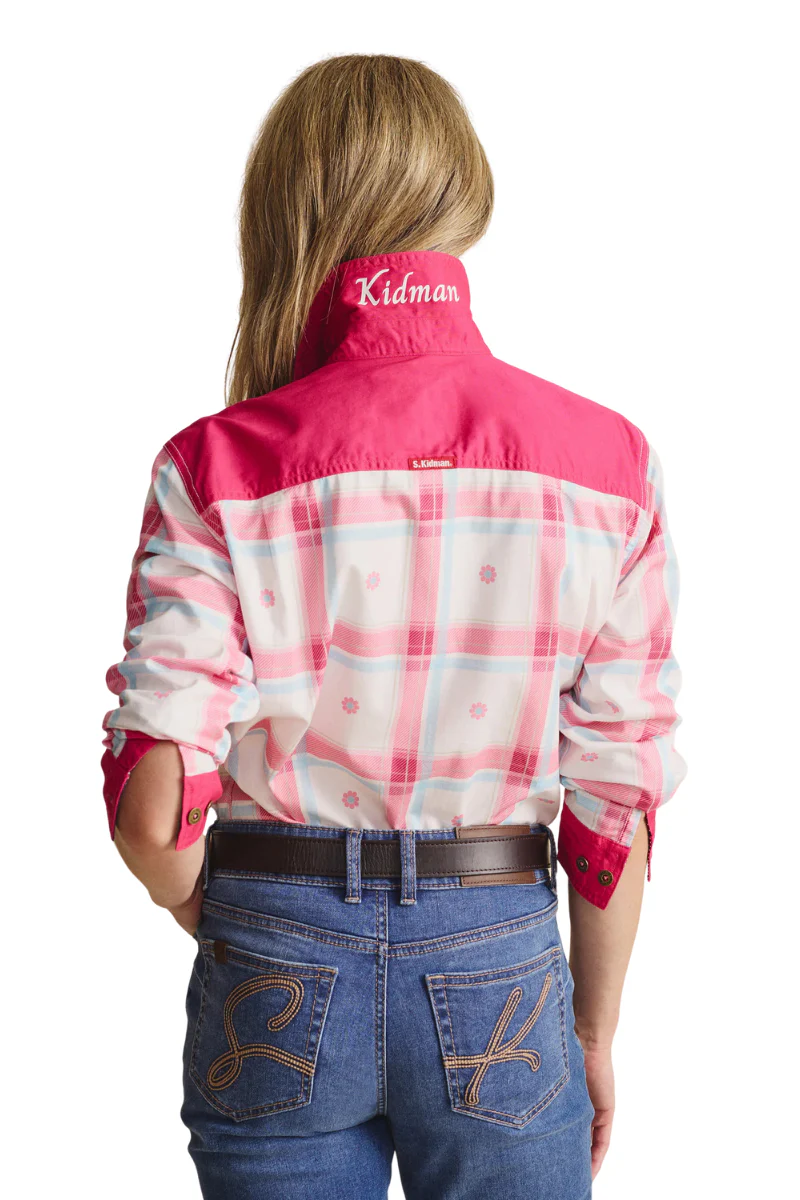 S.Kidman Womens Camfield Full Button L/S Print Shirt (1SHW00029) Pink - Image 3