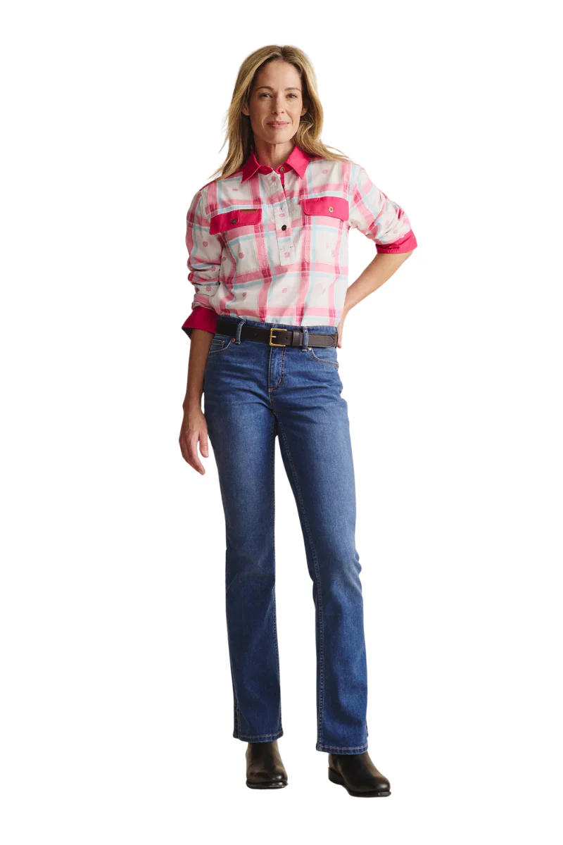 S.Kidman Womens Camfield Full Button L/S Print Shirt (1SHW00029) Pink - Image 4