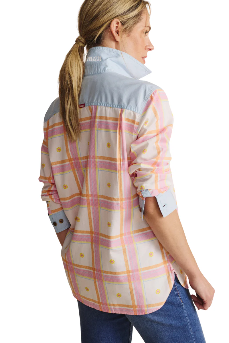 S.Kidman Womens Spencer Full Button L/S Print Shirt (1SHW00028) Pale Pink - Image 3