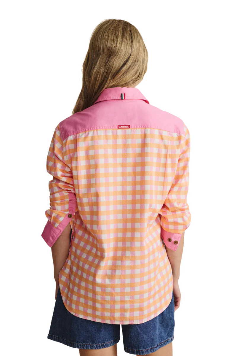 S.Kidman Womens Spencer Full Button L/S Print Shirt (1SHW00125) Pale Pink - Image 3