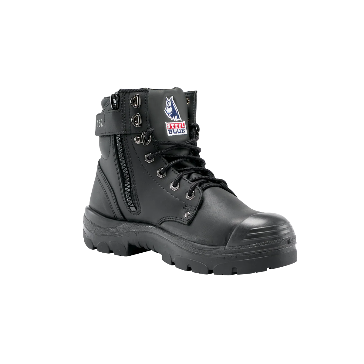 Steel Blue Mens Argyle Zip Safety Boots (332152) Black - Image 7