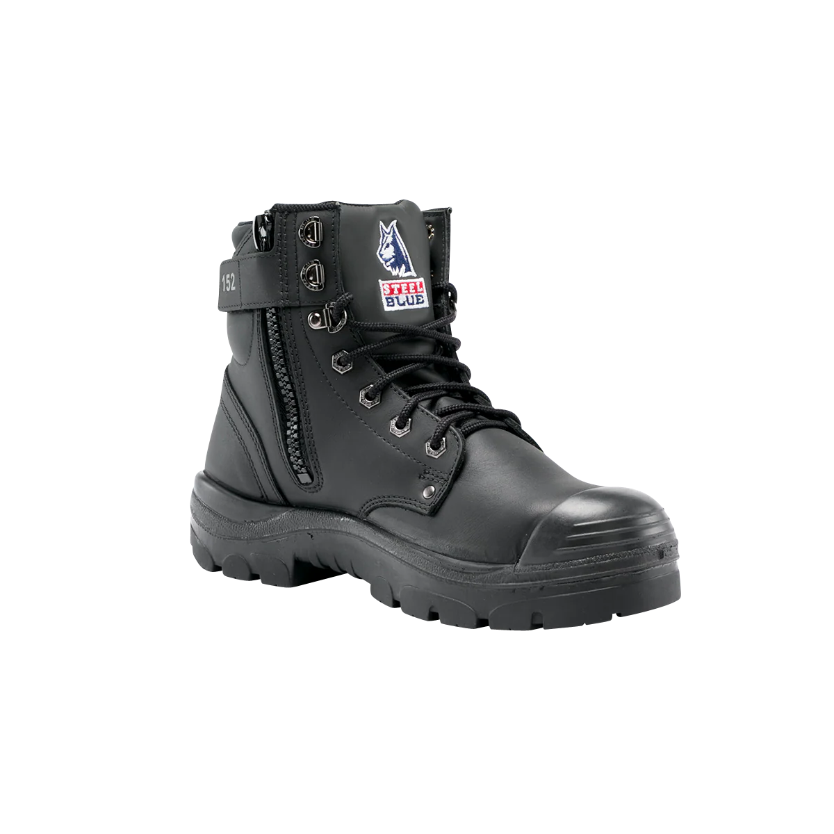 Steel Blue Mens Argyle Zip Safety Boots (332152) Black - Image 8