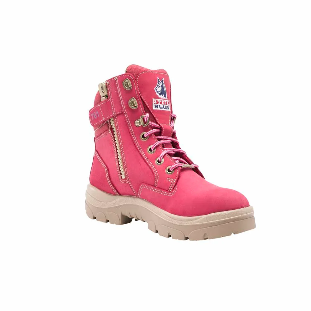 Steel Blue Womens Southern Cross Zip Safety Boots (512761) Pink - Image 16