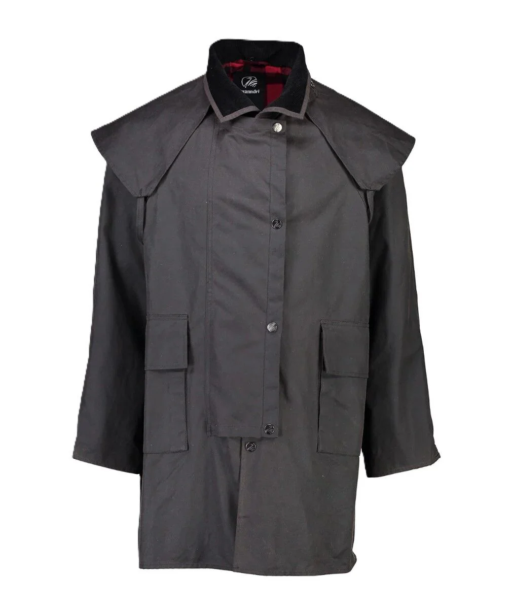Swanndri Mens Baxter Oilskin Coat (SW194024M) Brown - Image 7