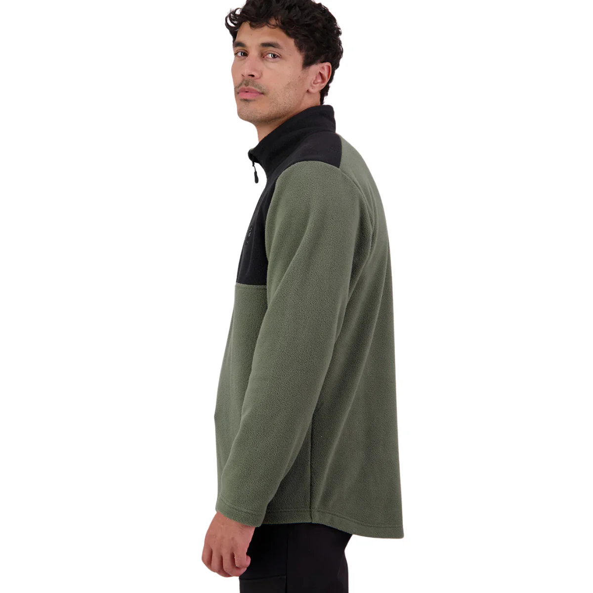 Swanndri Mens High Rock 1/4 Zip Jumper (SW2667M) Olive - Image 2
