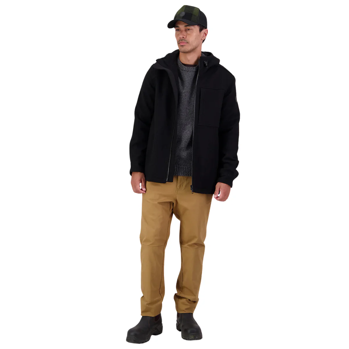 Swanndri Mens Hudson Hoodie (SW17435M) Black - Image 7