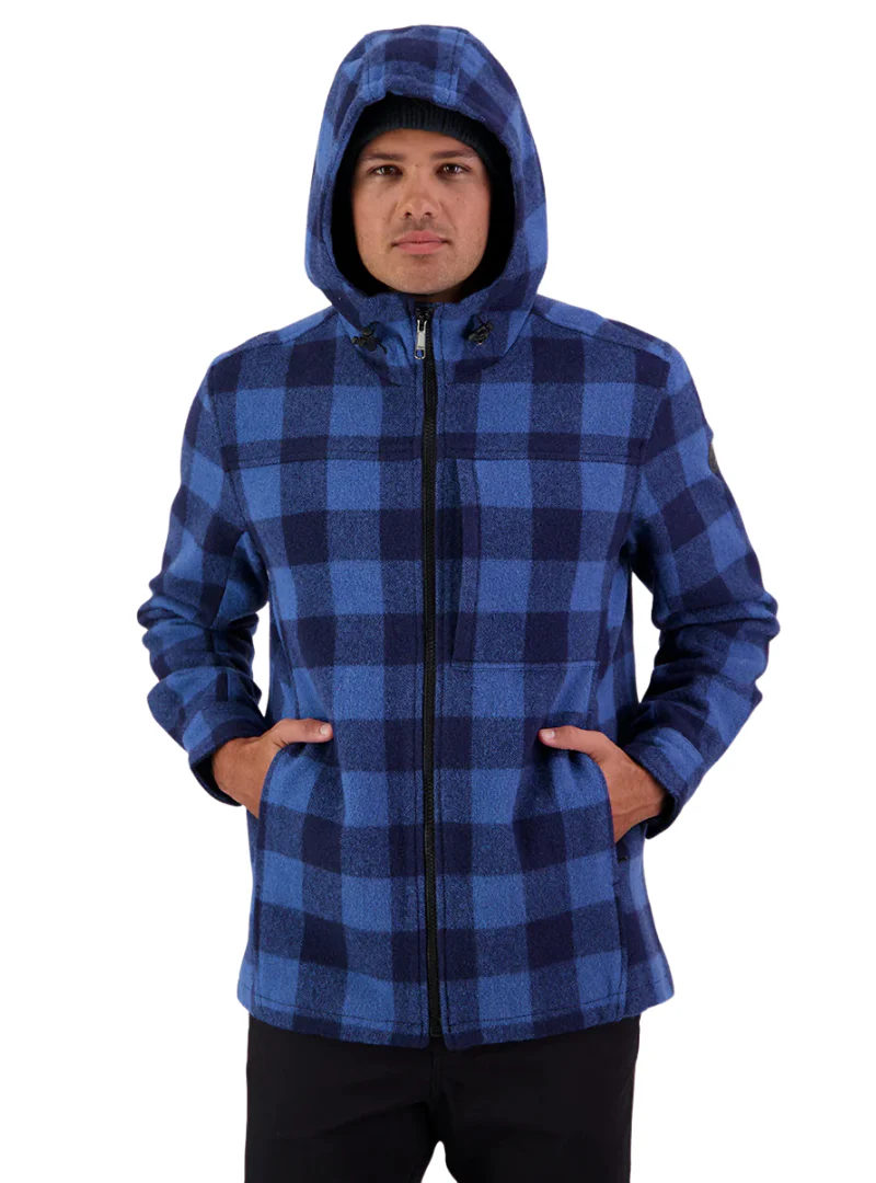 Swanndri Mens Hudson Hoodie (SW17435M) Oceanview/Navy Check - Image 2