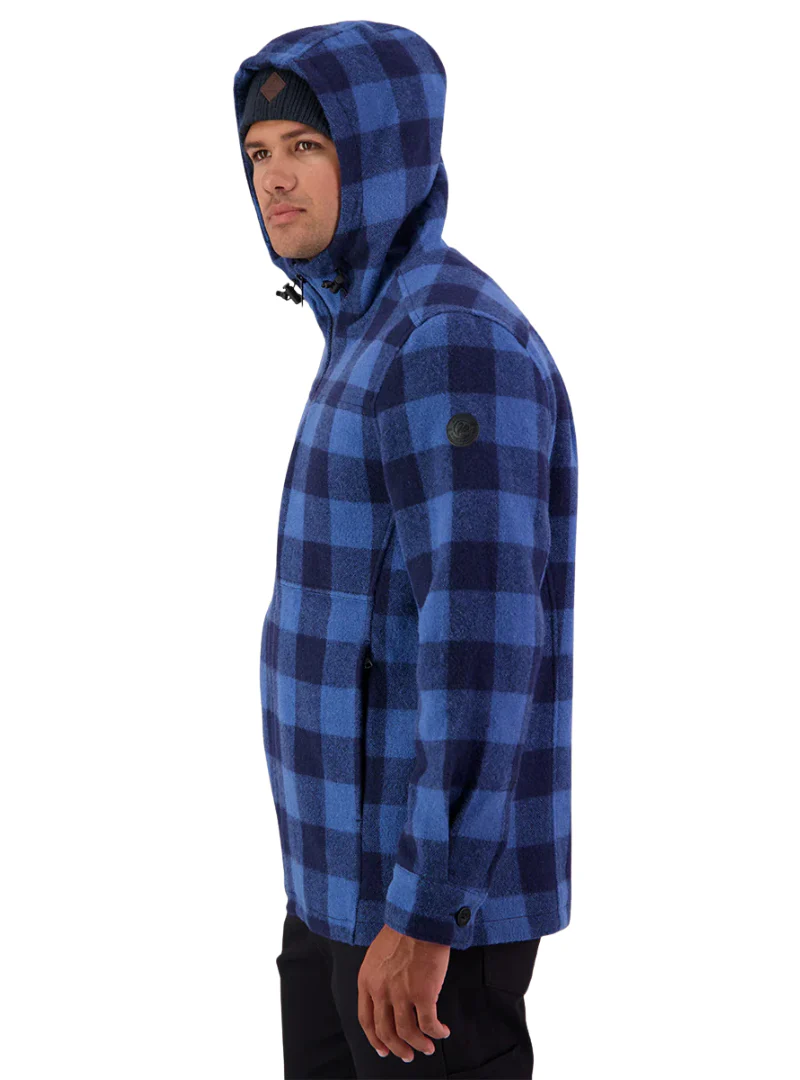 Swanndri Mens Hudson Hoodie (SW17435M) Oceanview/Navy Check - Image 3