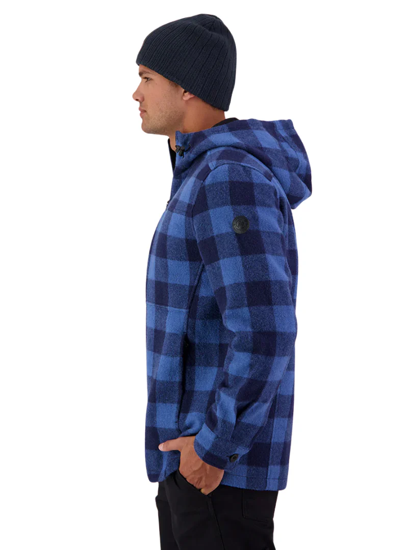Swanndri Mens Hudson Hoodie (SW17435M) Oceanview/Navy Check - Image 4