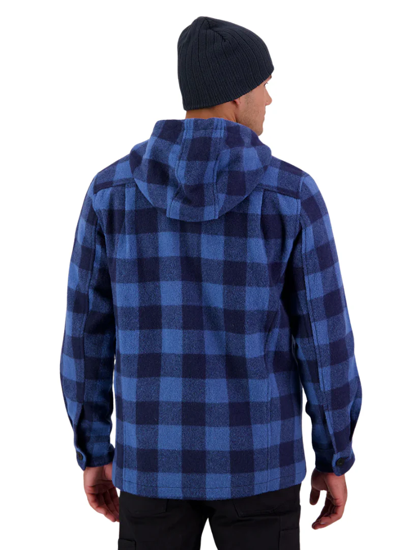 Swanndri Mens Hudson Hoodie (SW17435M) Oceanview/Navy Check - Image 5