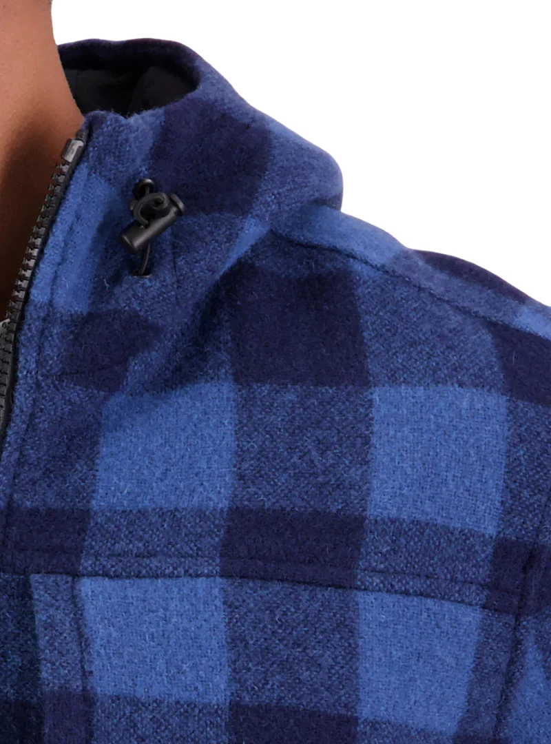 Swanndri Mens Hudson Hoodie (SW17435M) Oceanview/Navy Check - Image 6