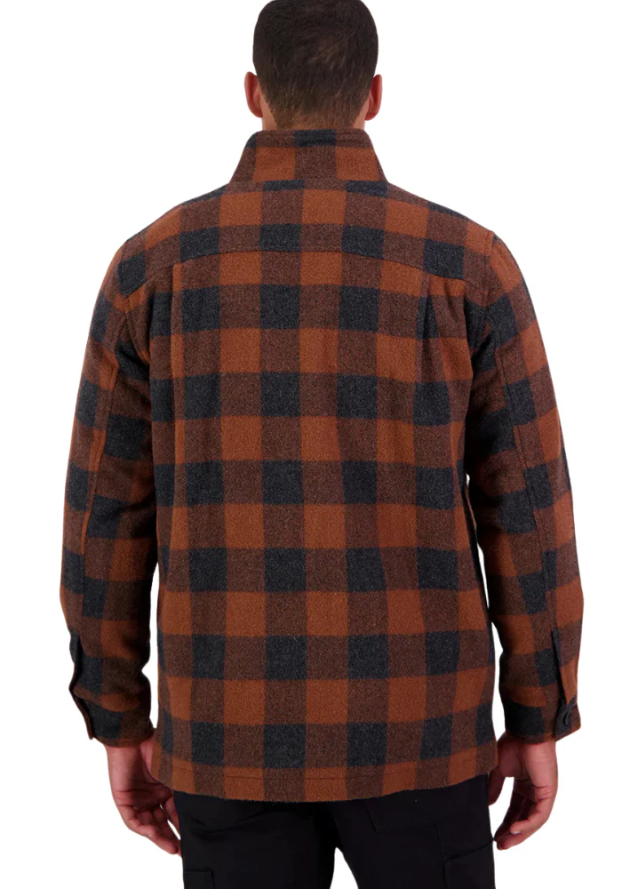 Swanndri Mens Hudson Jacket (SW244853M) Shadow/Rusty Check - Image 3
