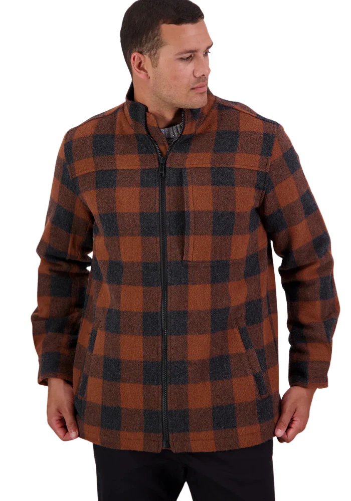 Swanndri Mens Hudson Jacket (SW244853M) Shadow/Rusty Check - Image 4