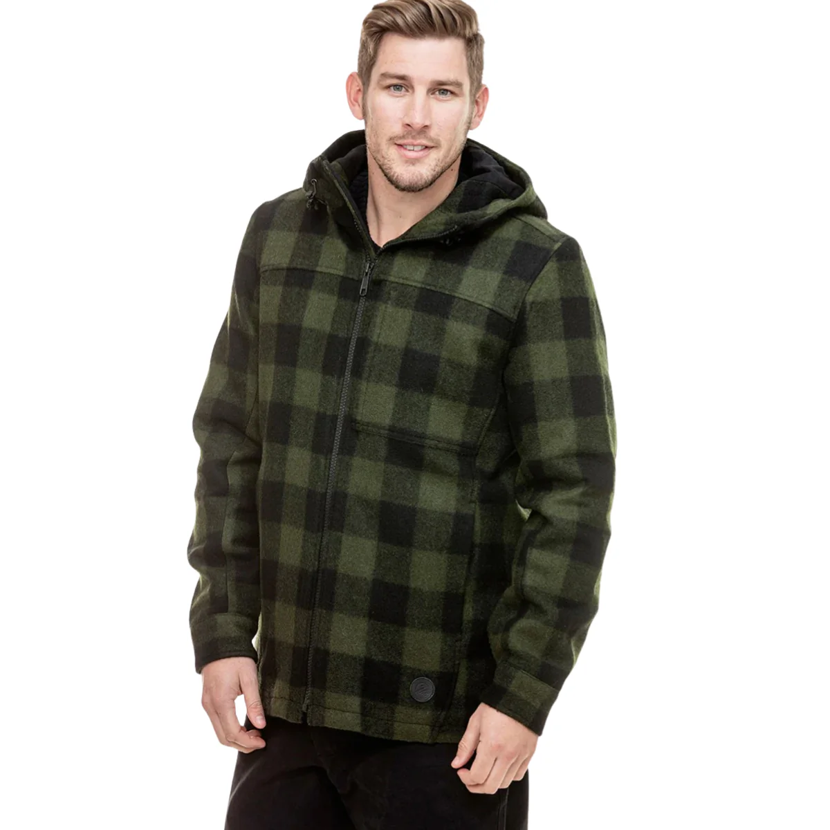 Swanndri Mens Hudson Hoodie (SW17435M) Olive/Black - Image 2