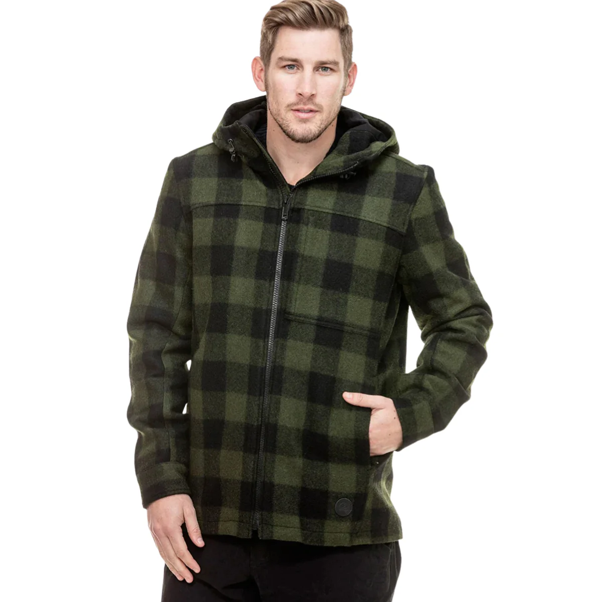 Swanndri Mens Hudson Hoodie (SW17435M) Olive/Black - Image 3