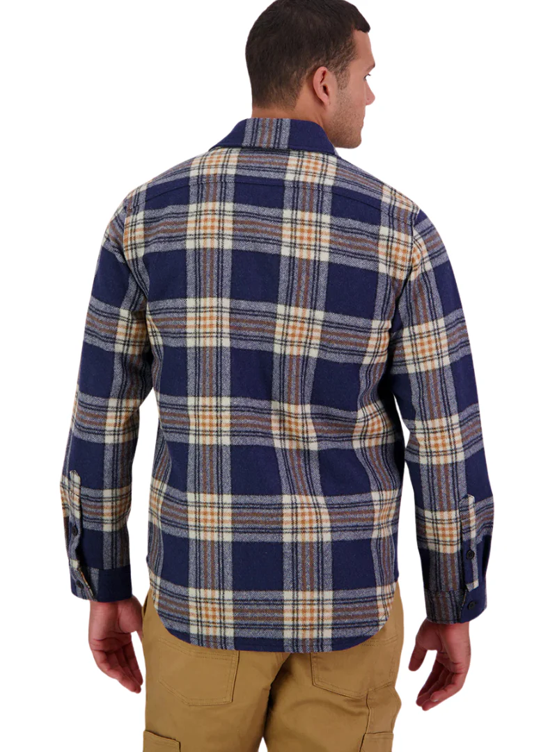 Swanndri Mens Kiaraki v3 Wool Shacket (SW214149M) Atlantic Check - Image 5
