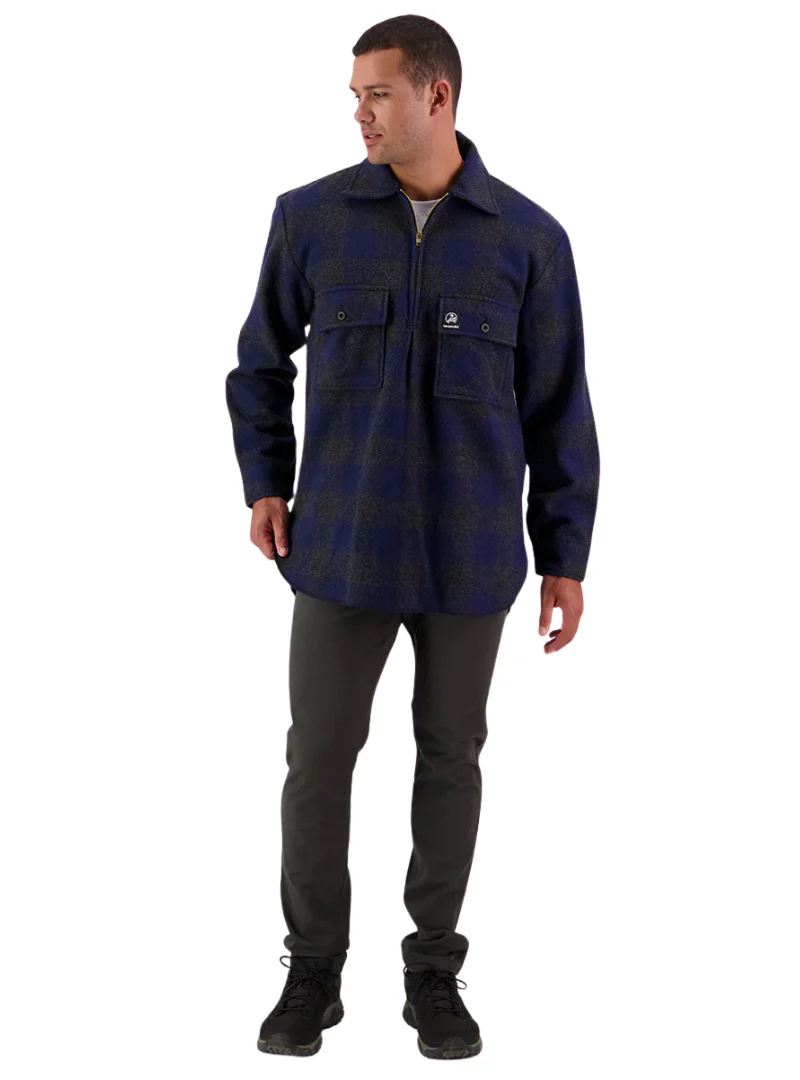 Swanndri Mens Ranger Bush L/S Shirt (SSD0107) Shadow/Navy Check - Image 7
