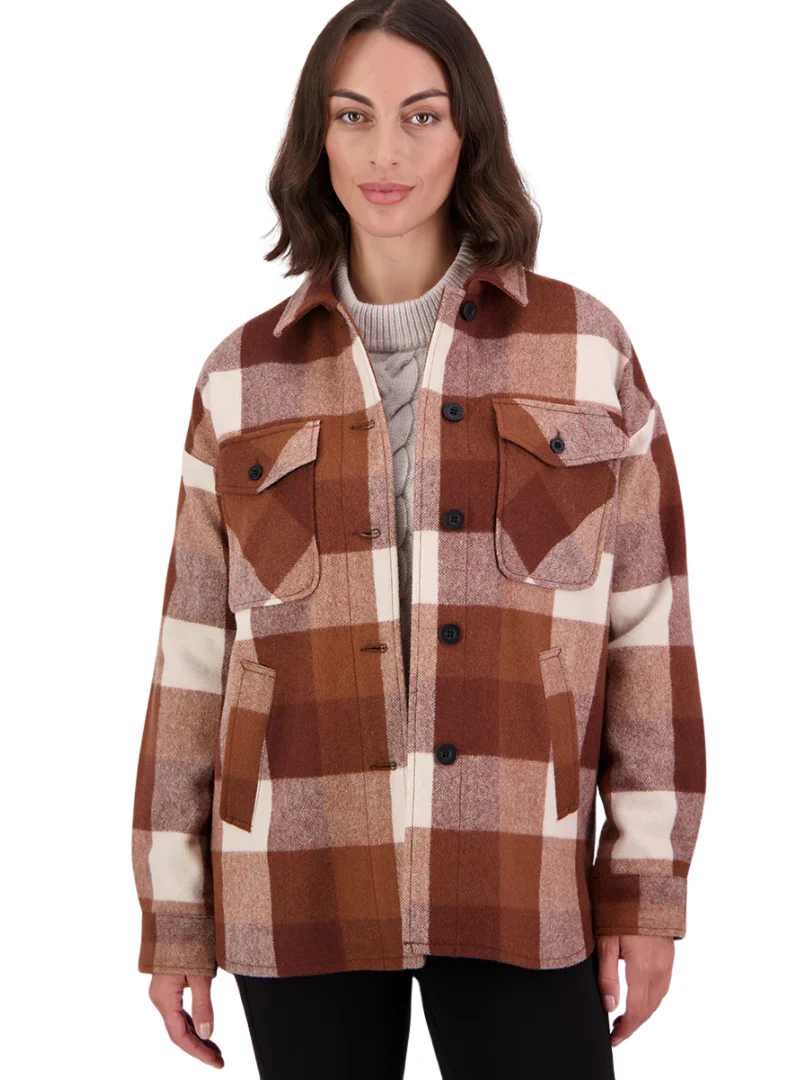 Swanndri Womens Anchorage V2 Wool Shirt Jacket (SW244858W) Chelsea Check - Image 2