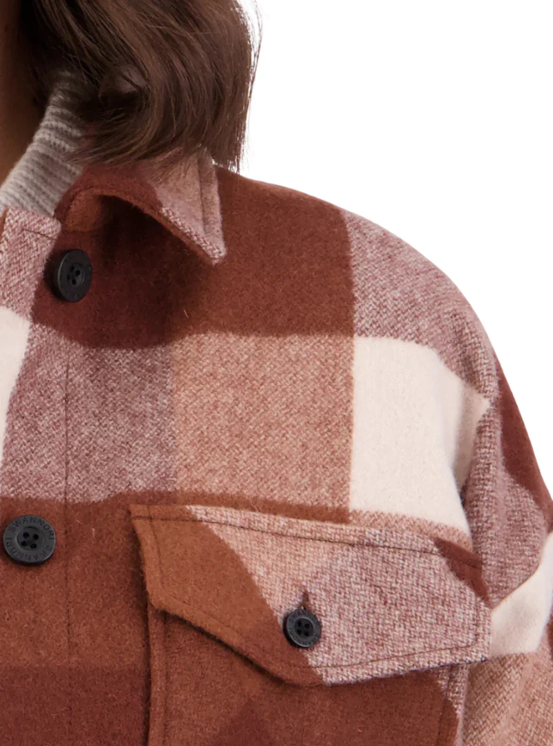 Swanndri Womens Anchorage V2 Wool Shirt Jacket (SW244858W) Chelsea Check - Image 5