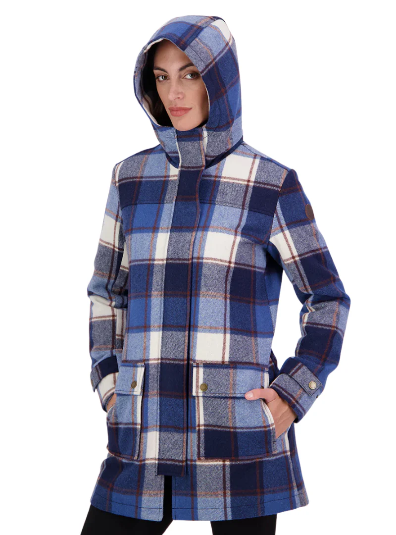 Swanndri Womens Annmore Merino Wool Overcoat (SW214181W) Fitzroy Check - Image 3