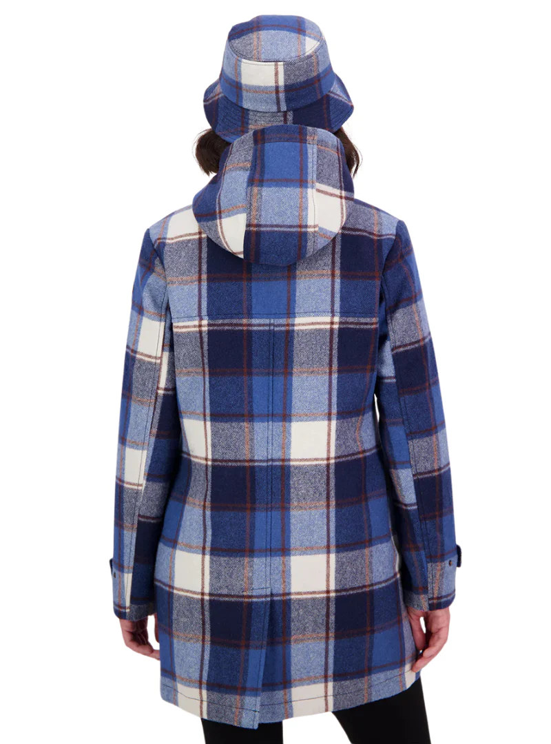 Swanndri Womens Annmore Merino Wool Overcoat (SW214181W) Fitzroy Check - Image 4