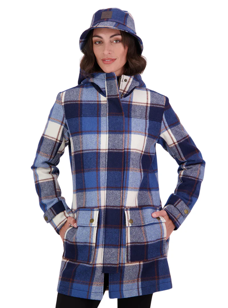 Swanndri Womens Annmore Merino Wool Overcoat (SW214181W) Fitzroy Check - Image 6