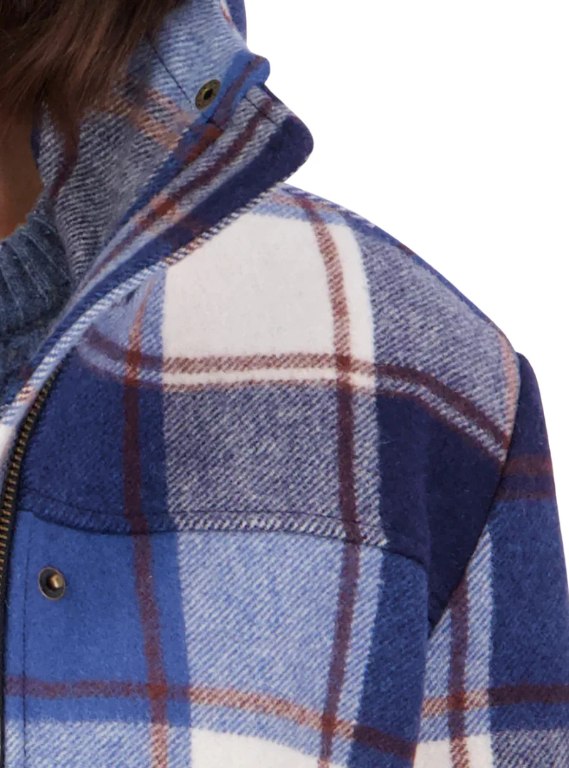 Swanndri Womens Annmore Merino Wool Overcoat (SW214181W) Fitzroy Check - Image 7