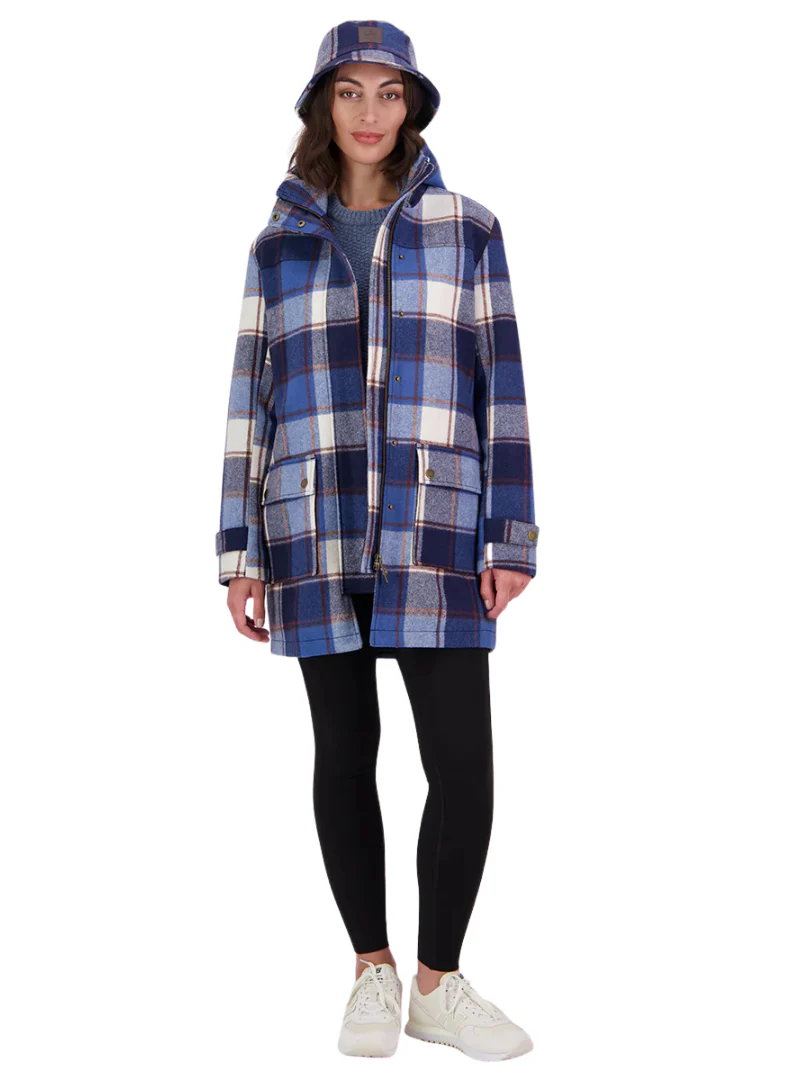 Swanndri Womens Annmore Merino Wool Overcoat (SW214181W) Fitzroy Check - Image 8