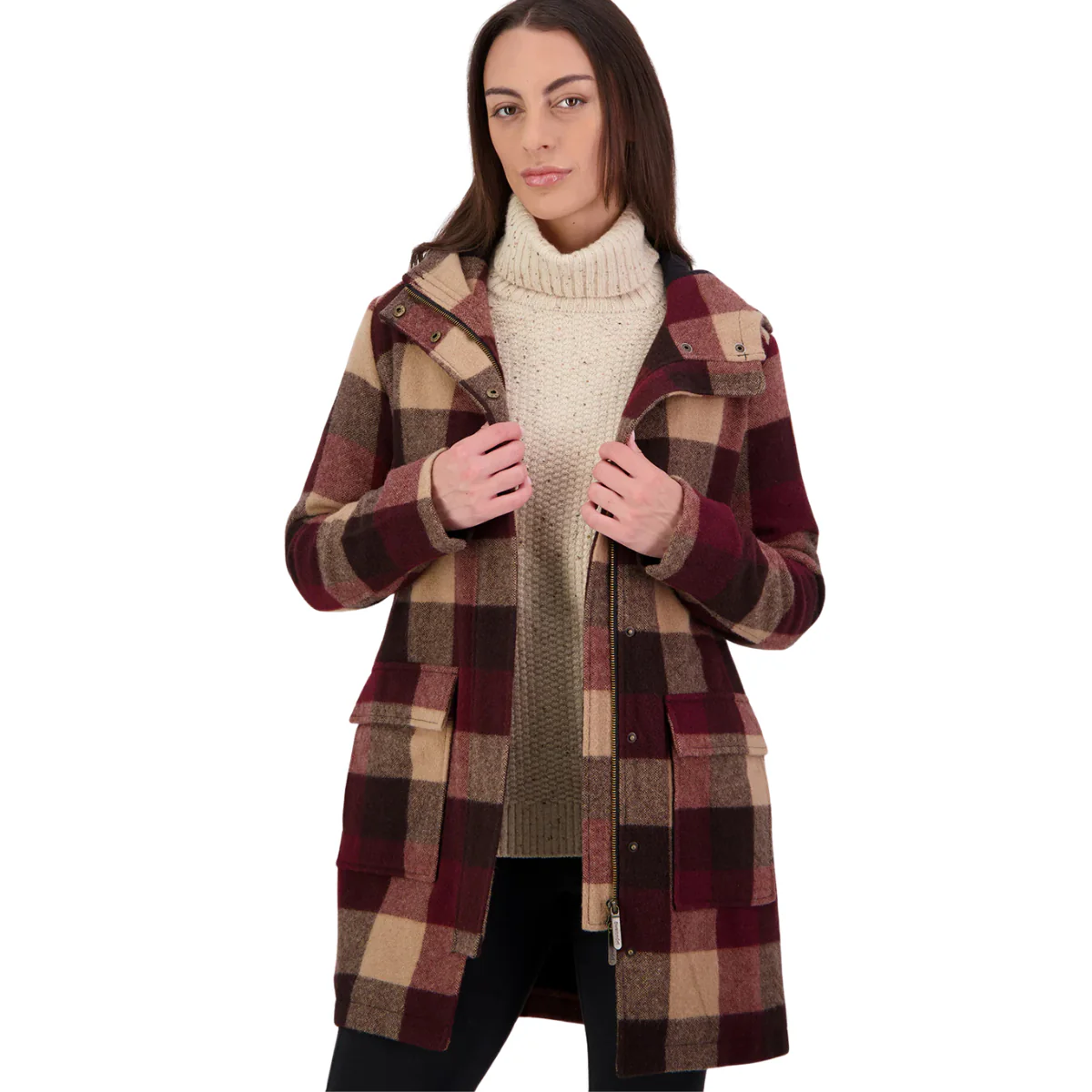Swanndri Womens Annmore V2 Wool Overcoat (SW26437W) Florence Check