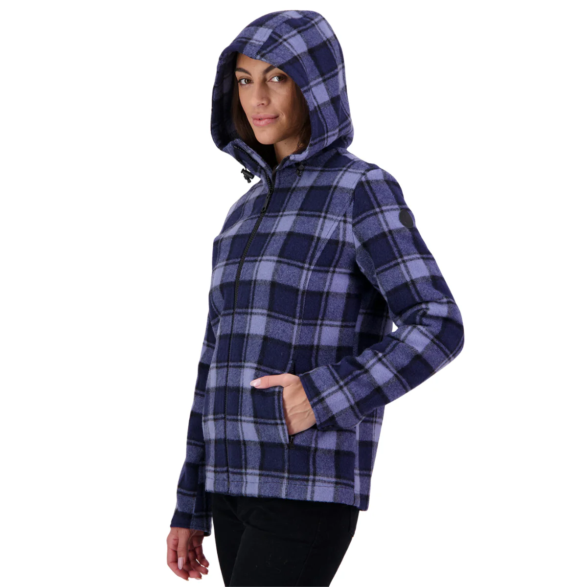Swanndri Womens Seattle V2 Wool Hoodie (SW244796W) Rhode Island Check - Image 4